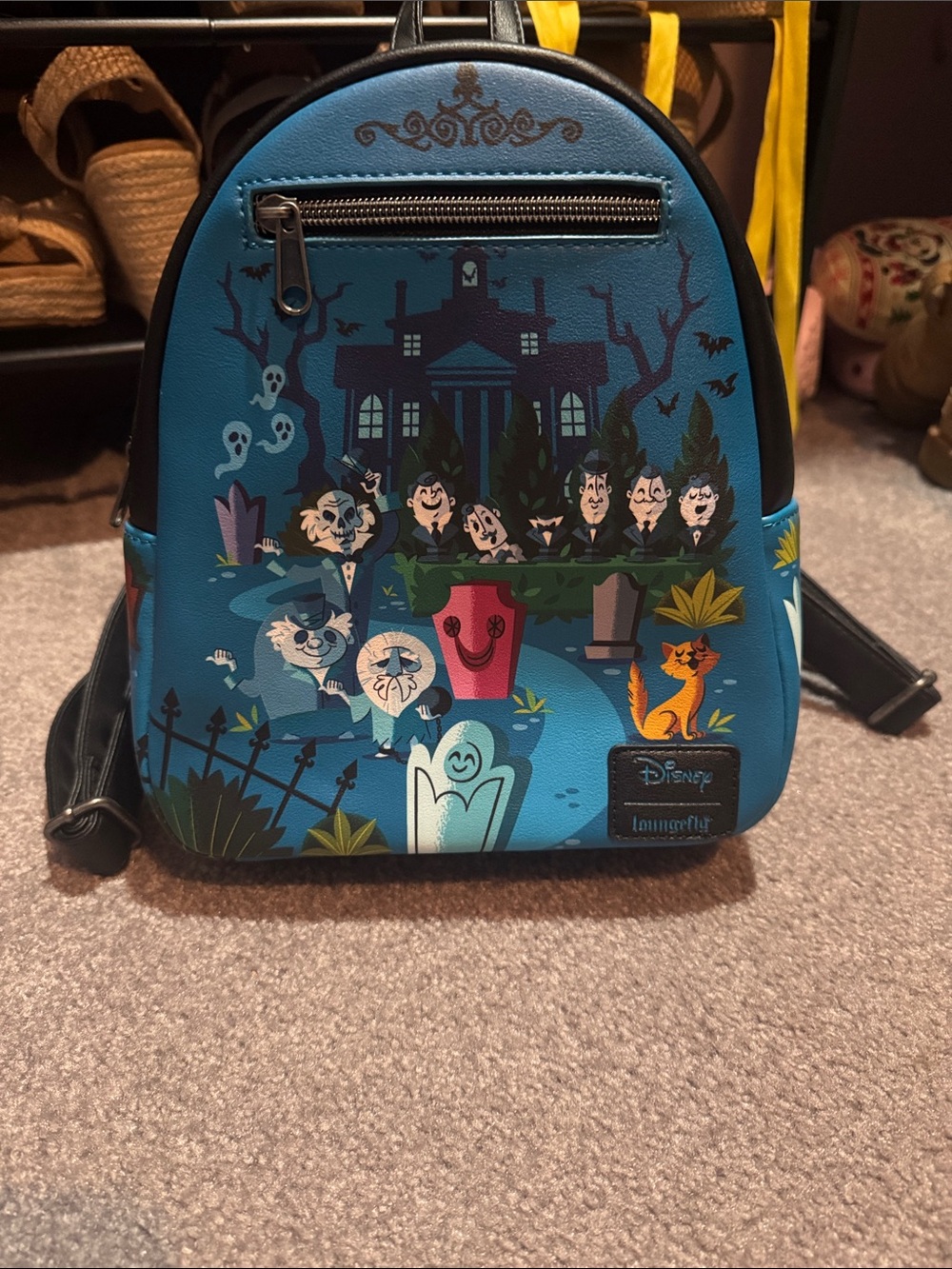 Loungefly Teal Haunted Mansion Character Mini Backpack